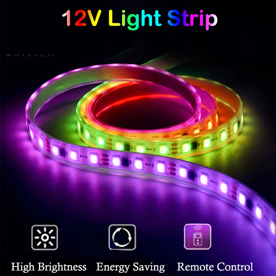 Светодиодная лента WS2811 полноцветная 5050 SMD 12 в пост. Тока 60