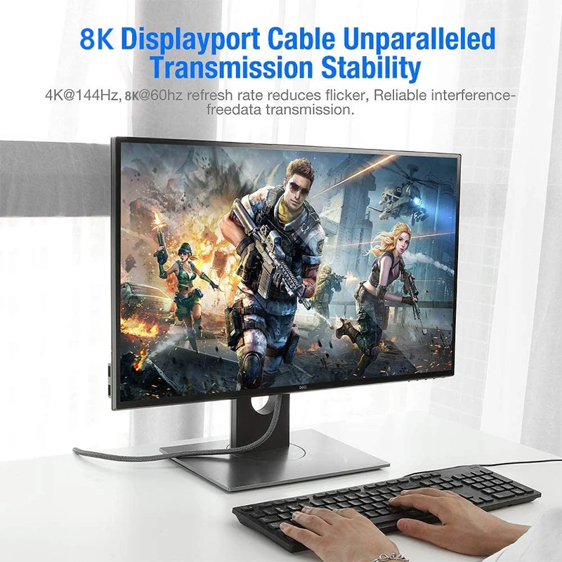  TV ڽ ڽ ø x Ϳ ÷ Ʈ , 1.4 DP to DP ̺, 8K, 4K, 144Hz, 165Hz, 1m, 2m, 5m