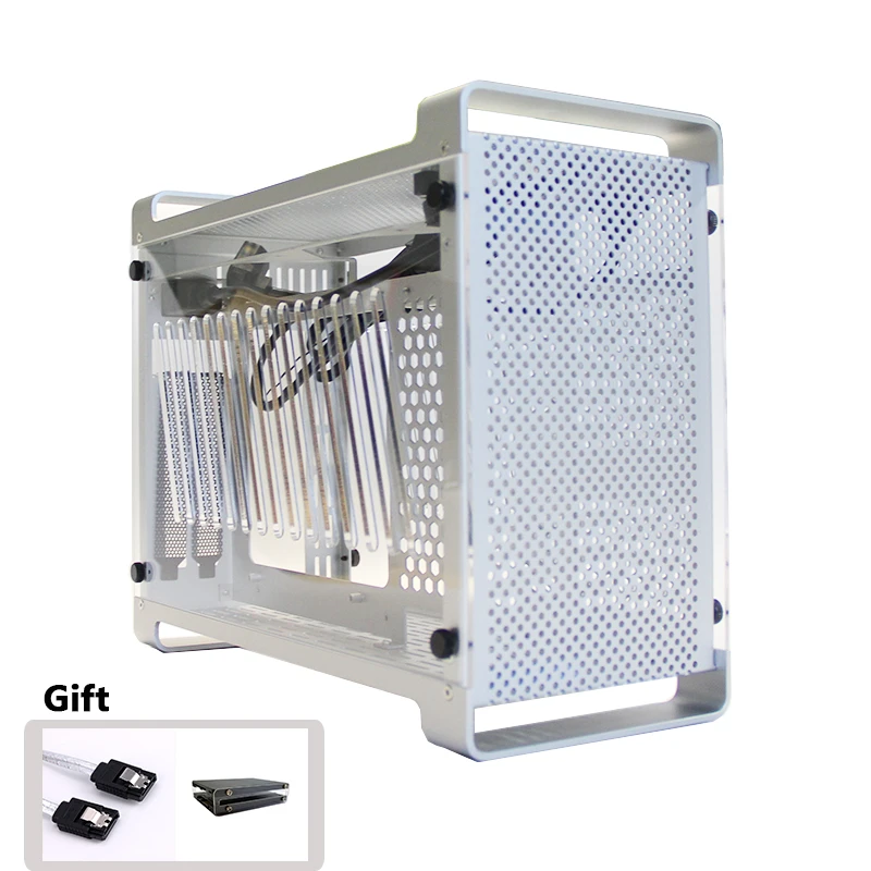 Aluminum Itx Case Side Transparent Mini Cooling Case Computer Case Desktop Supports Sfx Power Supply Computer Cases Towers Aliexpress