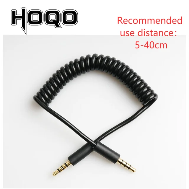 3.5mm TRRS connector Spring Coiled Cable For RODE Sc7 By VIDEOMIC GO Video  Micro-type