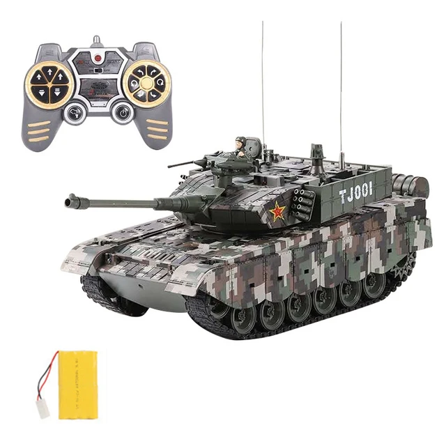47CM Simulation Smoking RC Battle Tank Rotation Turret Bullet Shoot 45 Degree Climb Sound And Light Effect 120M Distance RC Toy