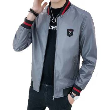

Men's leather jacket Slim fit men's winter jackets men's jacket made of leather jacket for men A521-8362