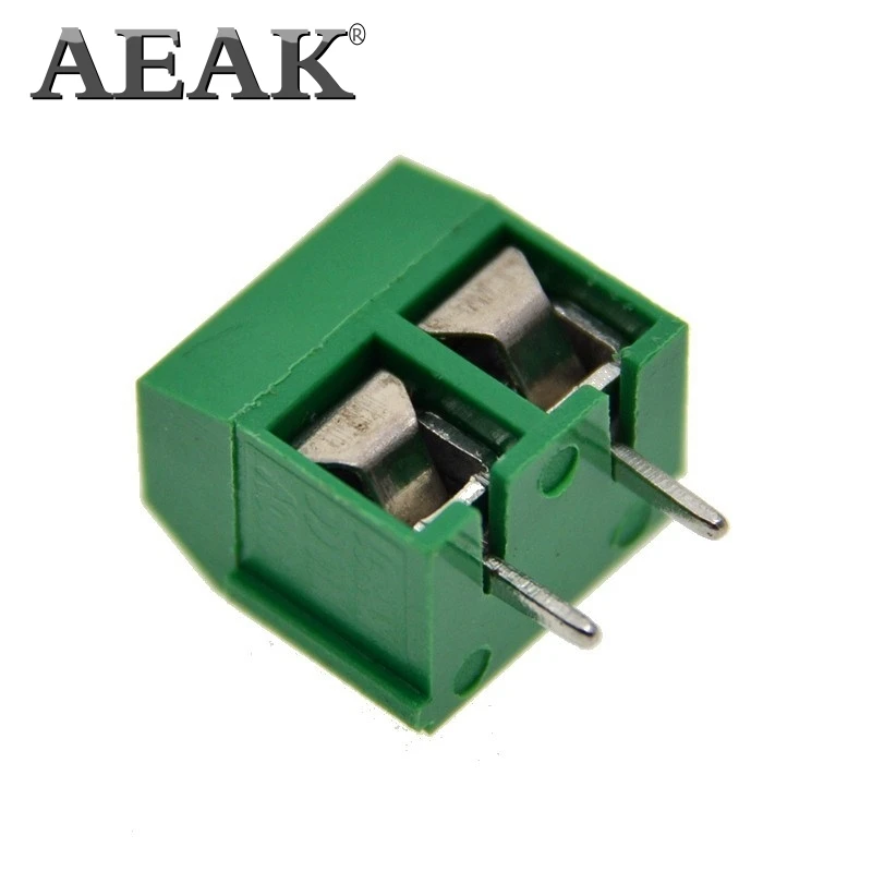 40 шт./лот KF301 2P винт 2Pin 5 0 мм прямой контакт PCB винтовой блок 4 цвета