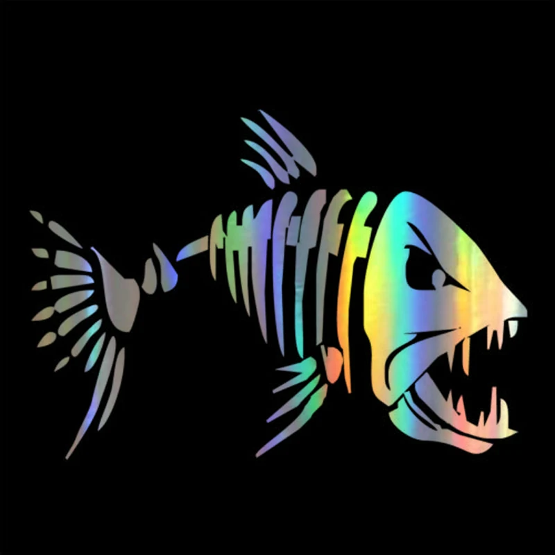 

Car Sticker 3D Piranha Funny Sticker Personality Motorcycle Car PVC Laser Car Modeling 17.8*12.6 Cm