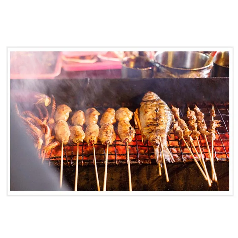 Disposable Wood Sticks Barbecue Tools Natural BBQ Bamboo Skewers for Shish Kabob Grill Fruit vegetable