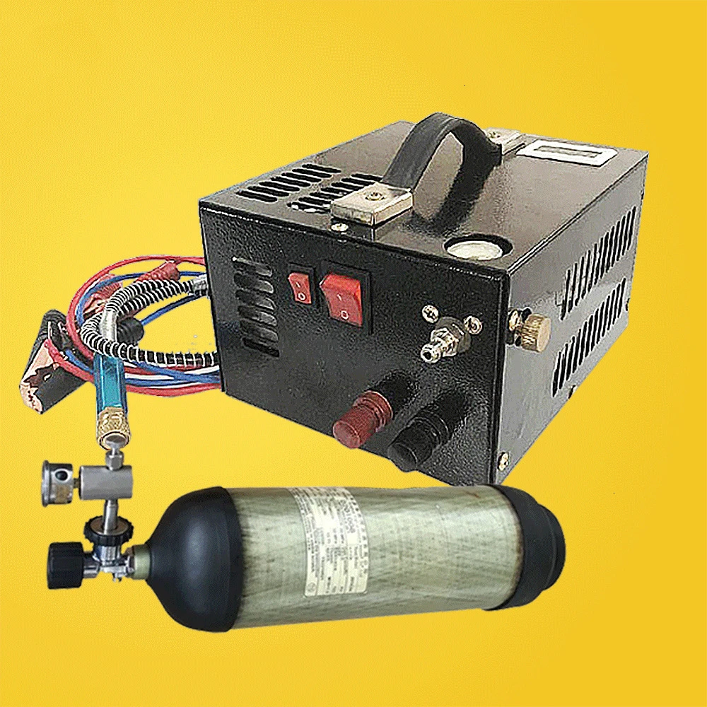 12 В 4500psi 300 бар 30 мпа PCP воздушный компрессор мини PCP насос включая 220 В трансформатор транспортного средства высокого давления кислородный баллон