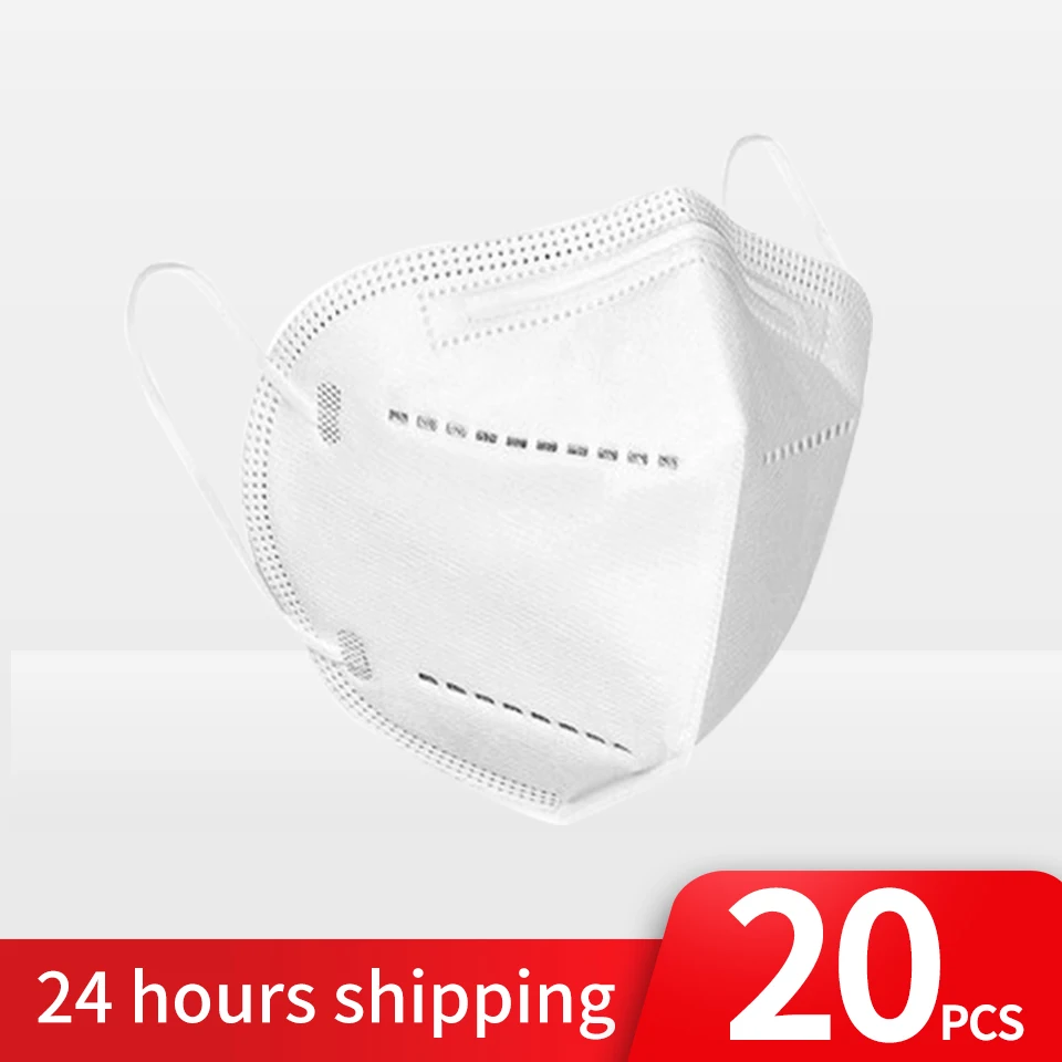 

20 pcs KN95 Dustproof Anti-fog And Breathable Face Masks 95% Filtration N95 Masks Features as KF94 FFP2