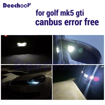 

Error Free LED license plate lights bulbs +reverse+under mirror +parking lights kit for VW Golf 5 MK5 MK V GTI Rabbit 06-09