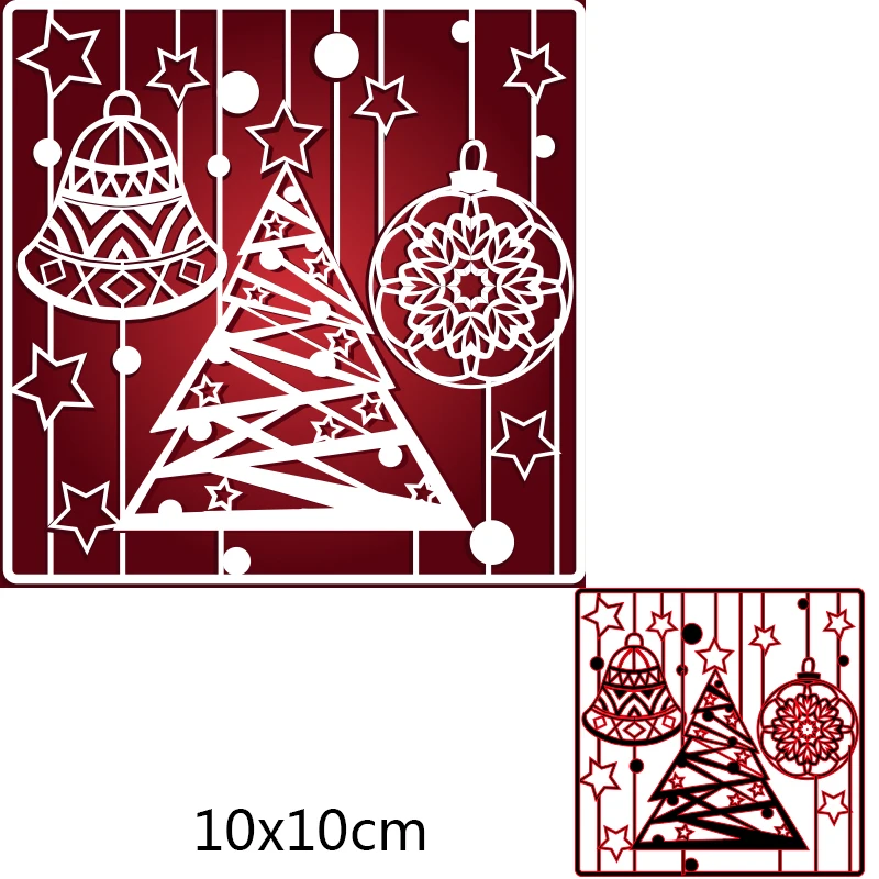 

Metal Dies Christmas Decorations for 2020 New Stencils DIY Scrapbooking Paper Cards Craft Making New Craft Decoration 100*100mm