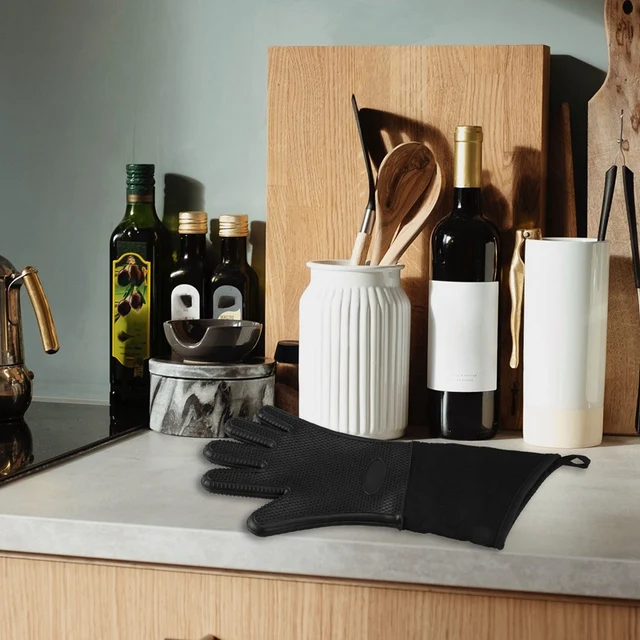 1Pc Food Grade Heat Resistant Silicone Kitchen Barbecue Oven Glove Cooking Bbq Grill Glove Oven Mitt Baking Glove 2