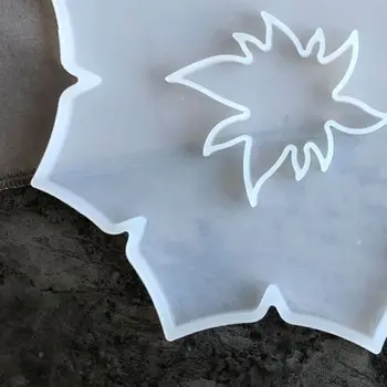 

Resin Crystal Epoxy Mold Irregular Flower Coaster Tray Casting Silicone Mould X7YC