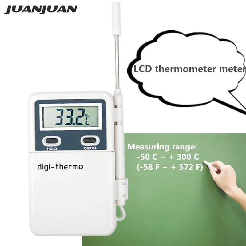 전자 온도계 LCD 디지털 멀티 온도계 온도 감지기 주방 베이킹 식품 가공용 ..