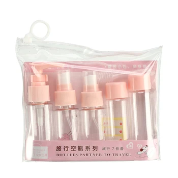 

5pcs/Set Portable Travel Refillable Bottles Cosmetic Spray Bottles Kit Empty Travel Bottles Set Plastic LotionMakeup Container