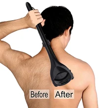 Новая задняя машина удаления волос триммер ручной Складная задняя волос бритвенный станок с двумя лезвия-насадки для мужчин