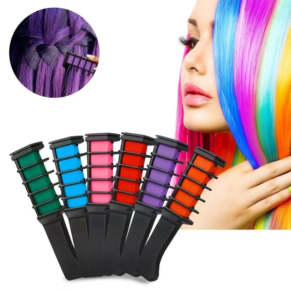 

Disposable Women Hair Dye Mascara Dye Hair Color Chalk With Comb Temporary Hair Mascara Dye Accessories