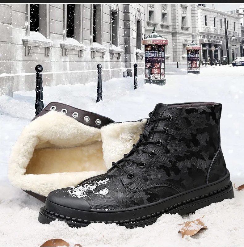 VESONAL/ г.; сезон осень-зима; Плюшевые высокие мужские ботинки из натуральной кожи на меху; зимняя обувь; классические теплые мужские повседневные ботинки; кроссовки; обувь