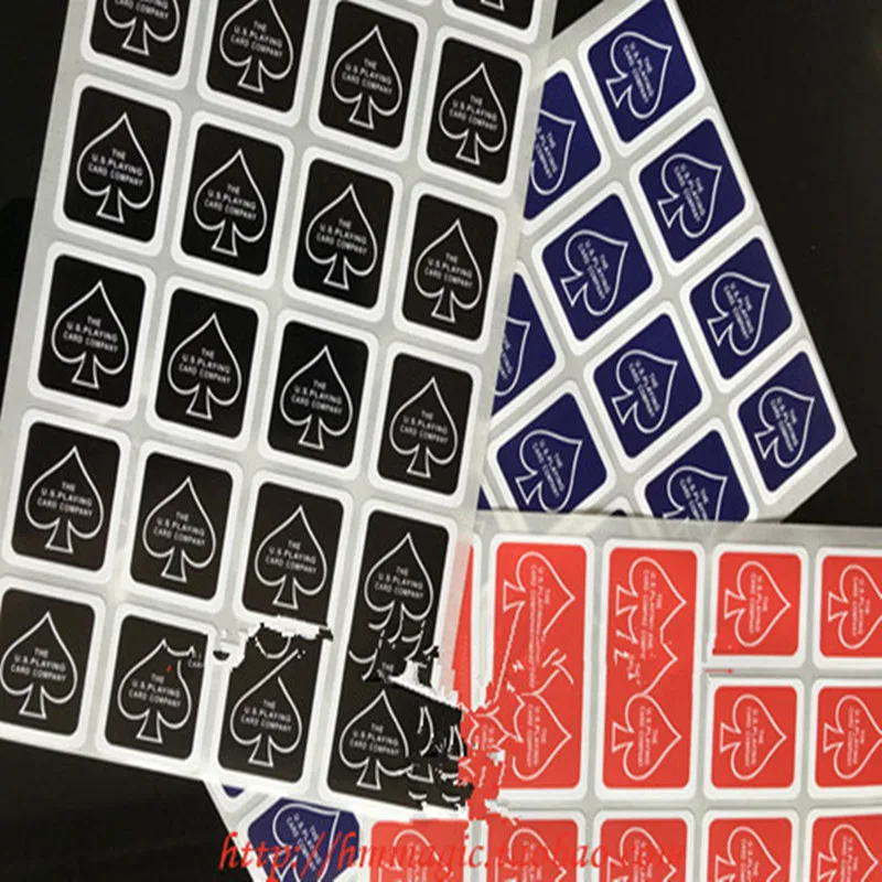 3 Sheets Playing Card Case Box Deck Seal Sticker Magic Trick 24 On 1 Sheet colors for choice Accessories Magia Toys | Игрушки и хобби