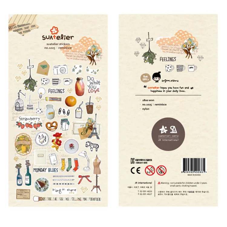 Home Furnishing Cartoon Decorative Stationery Stickers Scrapbooking DIY Diary Album Stick Label afbeelding