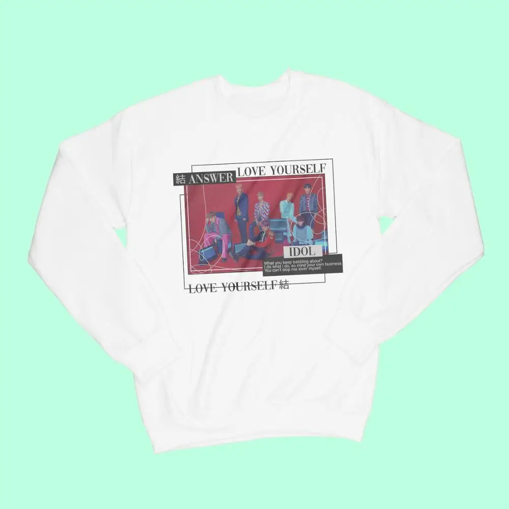 Новые белые толстовки с круглым вырезом - Цвет: ANSWER Sweatshirt