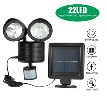 

22LED Dual Security Detector Solar Spot Light Motion Sensor Floodlight Outdoor Wall Light for Garden Landscape