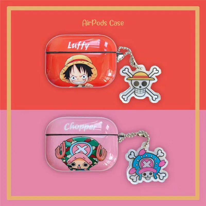 Cartoon One Piece Monkey D. Luffy Tony Chopper PVC Case for Airpods 1 2 Pro Protective Bluetooth Wireless Earphone Cover | Украшения и