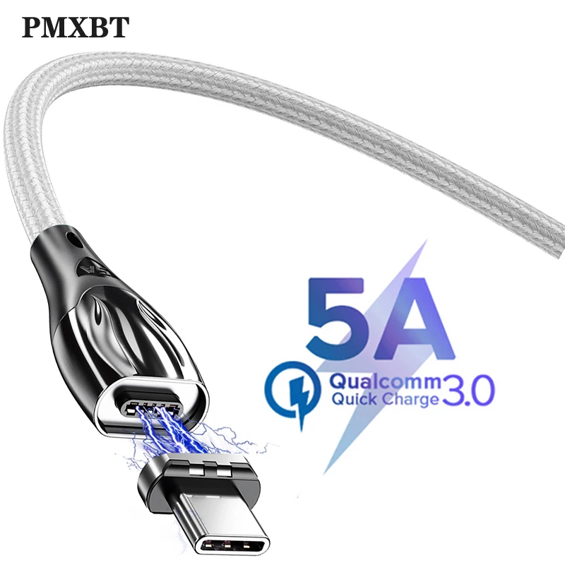 5А Магнитный Usb type C супер быстрый зарядный кабель для huawei P9 P10 P20 Lite P30 Pro QC 3,0 USB-C Магнитный шнур для быстрой зарядки телефона
