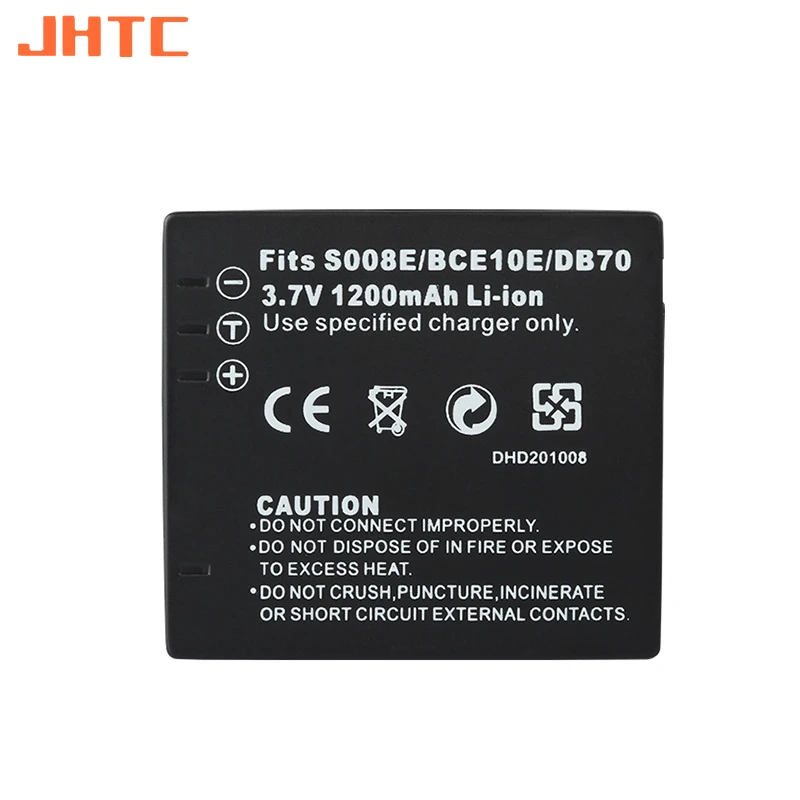 Dmw Bce10 Dmwbce10 Db70 Cga-S008E Cgas008E S008E Batterie Per Foto/Videocamera 1200Mah Per Panasonic Dmc-Fs3 Fs5 Fs20 Fx30 Fx33 Fx35 Fx36 Fx37