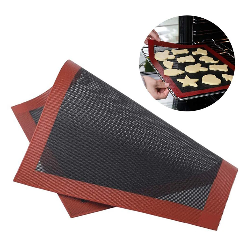 Micro-Perforato Muffa Del Biscotto Del Silicone Di Cottura Zerbino Anti-Slip Macarons Cottura Della Pizza Pan Zerbino Riutilizzabile Per Forno A Micro