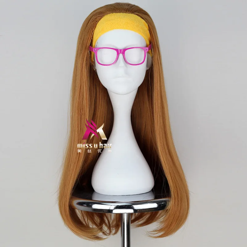 Movie honey lemon Cartoon Big Hero 6 Honey Lemon Cosplay Wig Full and Thick For Women Natural Color Hair +wig cap