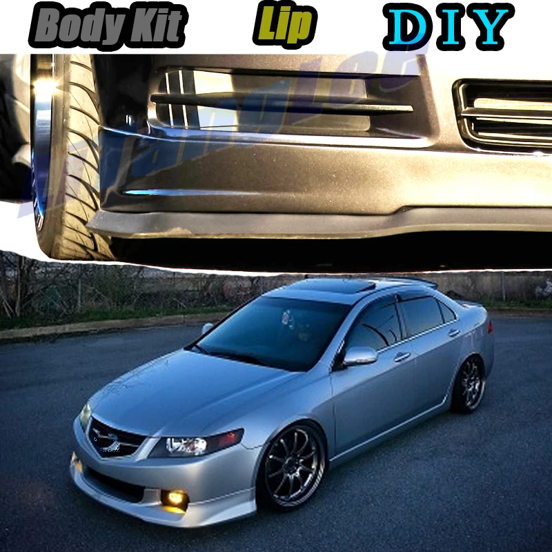 Car Bumper Lip Front Spoiler Skirt Deflector For Acura Tsx Cl9 Cu2 03 16 Tune Car Modification Modified Body Kit Lips Front Skirt Aliexpress
