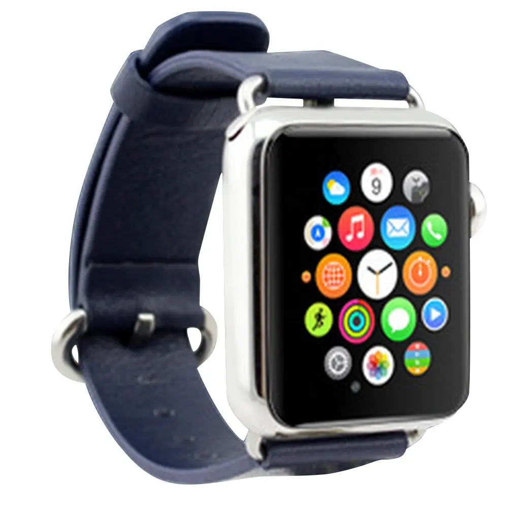 Горячая натуральная кожа Пряжка наручные часы ремешок ремень для Apple Watch 38 мм