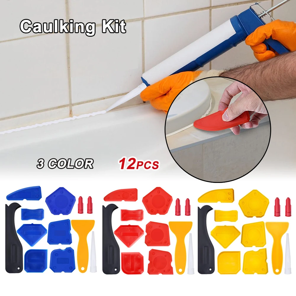  Silicone Sealant Spreader Spatula Scraper Door Caulk Tool Kit Window Caulking Finishing Sealant Gro