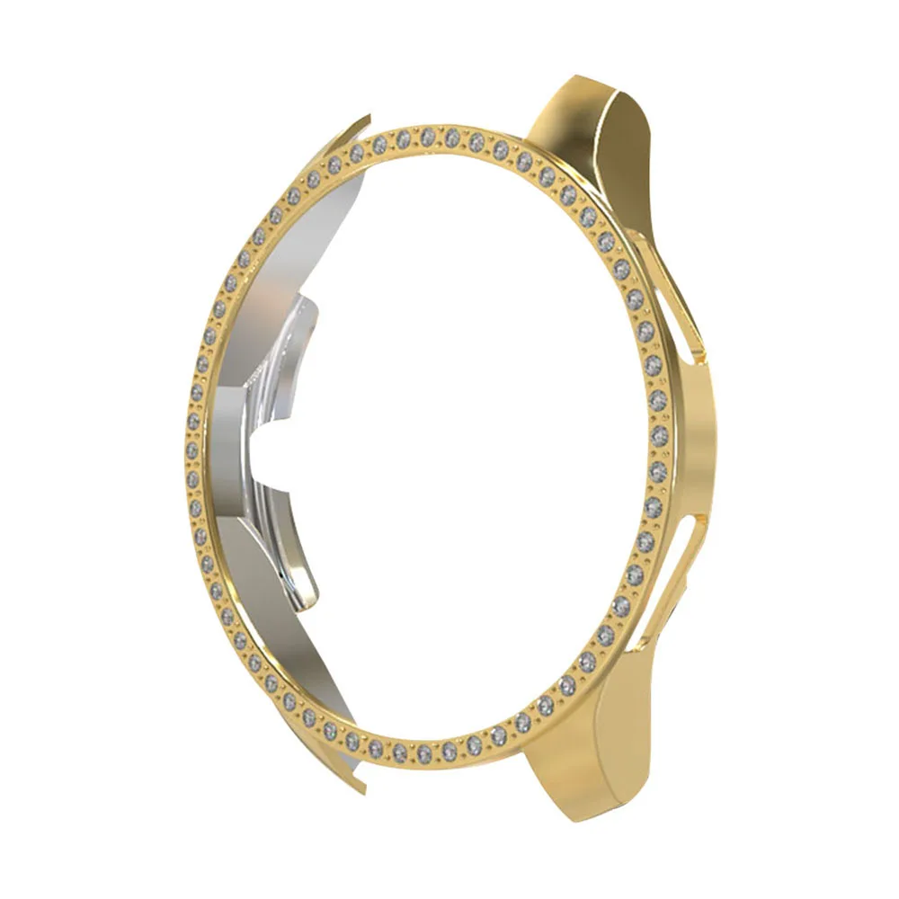 Gold Чехол для samsung Galaxy Watch 46 мм/42 мм/Активный ПК Алмазный протектор крышка Bling Бампер для gear S3 модная рамка аксессуары - Цвет: Gold