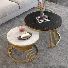 

New Retractable Child-mother Coffee Table Combination Living Room Double-layer Circular Office Creative Small Coffee Table стол