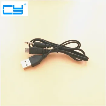 

New 2-in-1 USB cable jack 3.5mm AUX cable + USB Micro USB male 5-pin charging for Bluetooth player portable speakers