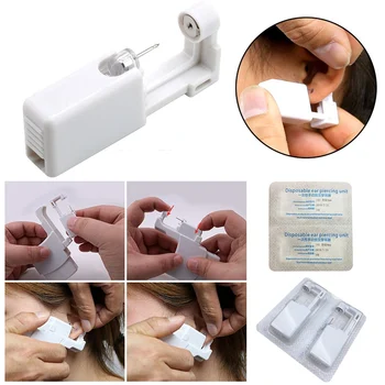 

1PC Disposable Sterile Ear Piercing Unit Cartilage Tragus Helix Piercing Gun NO PAIN Piercer Tool Machine Kit Stud Choose Design
