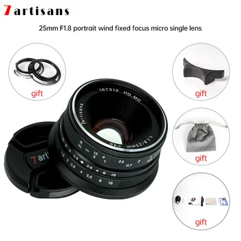 

7artisans 25mm F1.8 Prime Lens for Sony E Mount /Fujifilm/Canon EOS-M Mout Micro 4/3 Cameras A7 A7II A7R Free Shipping