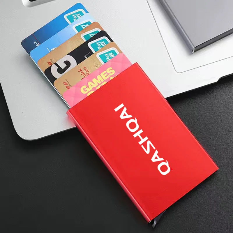 Automatic Metal Anti-theft Smart Wallet ID Card Credit Card Holder NISSAN QASHQAI J10 J11 Accessories