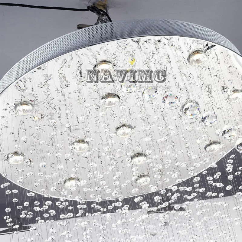 D80CM Современная led спиральная люстра, хрустальная люстра светильники длинные лестницы свет для лестница для гостиницы фойе гостиной