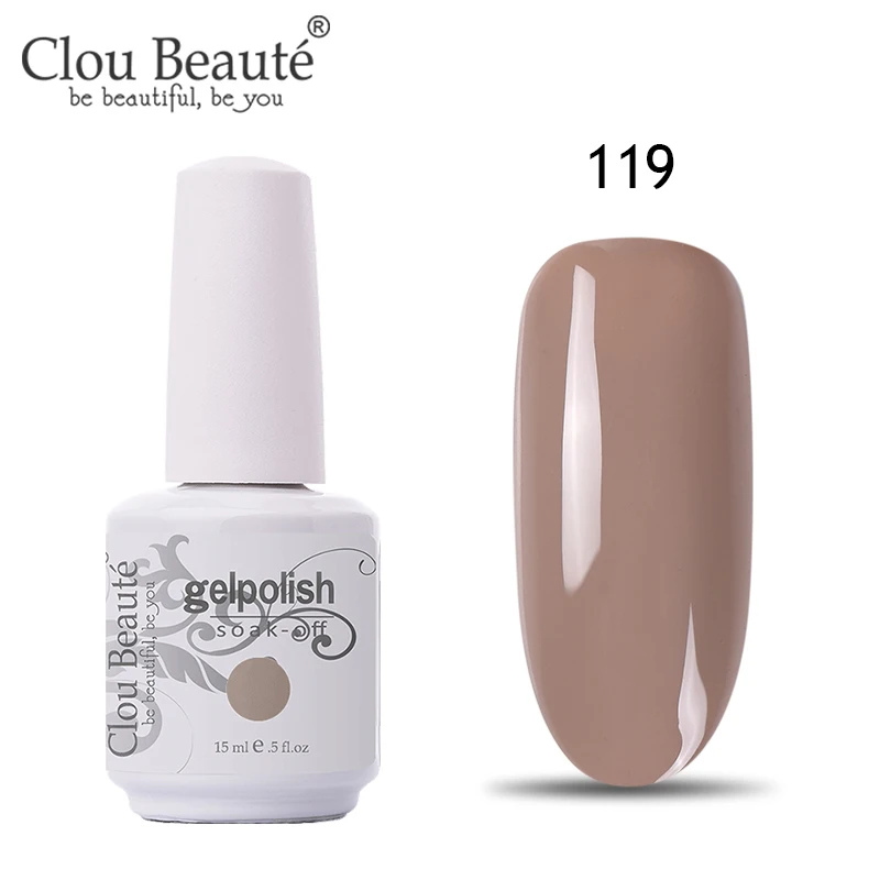 11119 Clou Beaute 15 мл Гель-лак для ногтей 131 чистые Зимние Цвета Длительный Гибридный гвоздь Гель-лак Hybird дизайн праймер для ногтей - Цвет: 11119