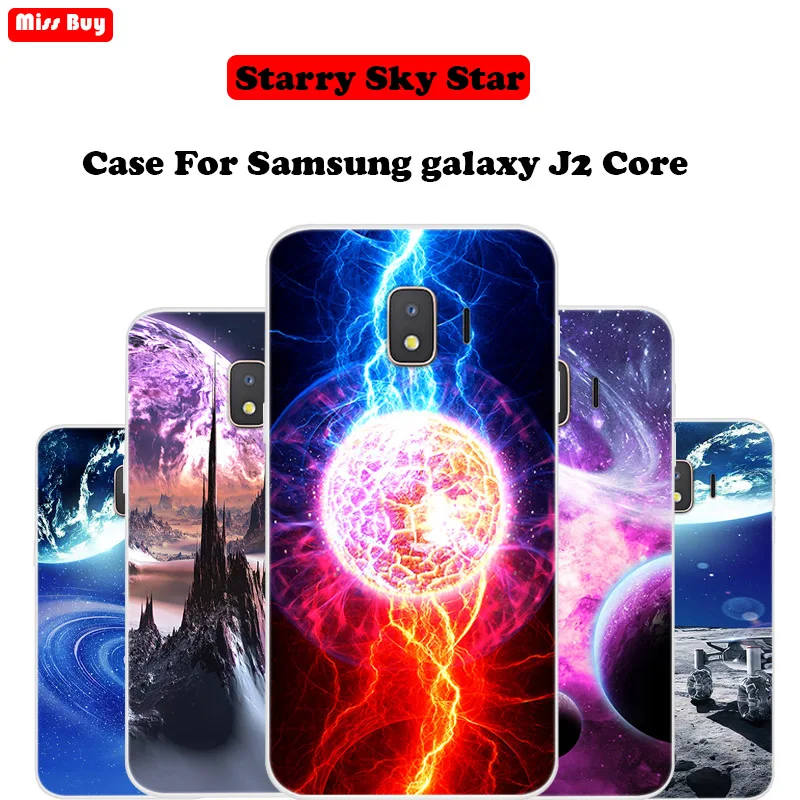 

5.0" For Samsung Galaxy J2 Core Case Silicone Soft Slim Starry Print Cover for Samsung J2 Core SM-J260F J260F J260 Cover Coque