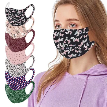 

PM2.5 Breathable Flower Face Mask Printed Masks Fabric Proteger PM 2.5 Dust Mouth Cover Washable Reusable Mouth Masks #GM