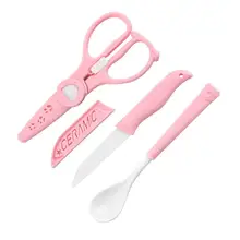Керамический набор кухонных инструментов ножницы фруктовый резак удобный и практичный набор детских ложек Кухонные гаджеты не так легко повредить руки