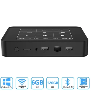 

AKPAD AK8 Mini PC 6GB DDR3/ 120GB eMMC, Windows 10 Micro Computer with Celeron J3455 Processor, 4K HD Graphics Gigabit Eth