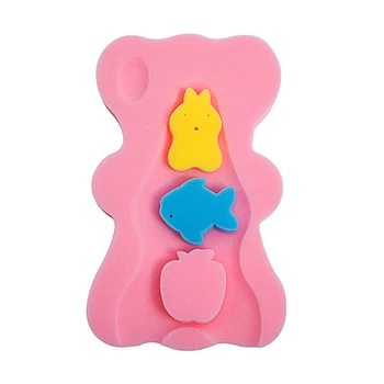 

Body Support Cute Bear Safety Home Soft Sponge Anti Slip Infant Seat Shower Holder Baby Care Newborn Bath Cushion Foam Pad