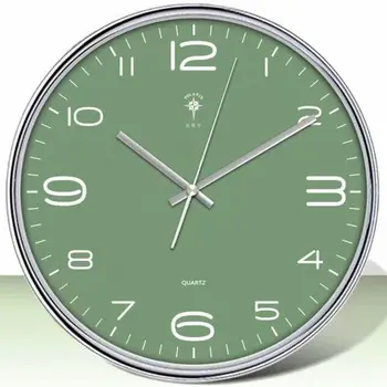 

Wall Clock Living Room Round Modern Minimalist Wall Watch Mute Clock Home Bedroom Quartz Clock Electronic Clock Digital Wall