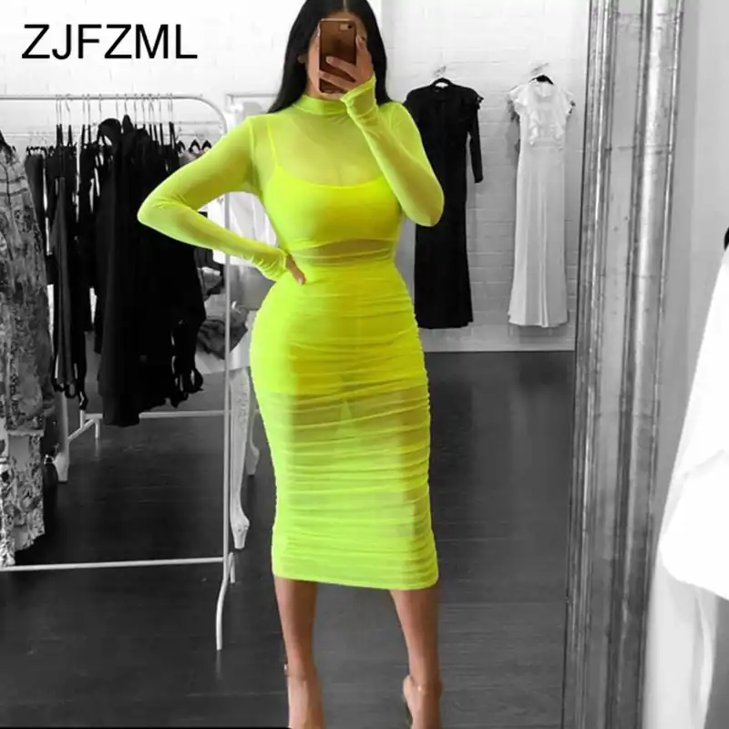 Neon Mesh Dress Online, 51% OFF | www 