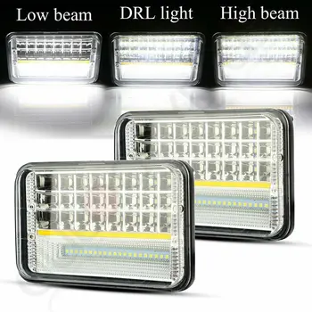 

4 x 6 inch Hi Low Beam and highlight car square led headlight for truck offroad