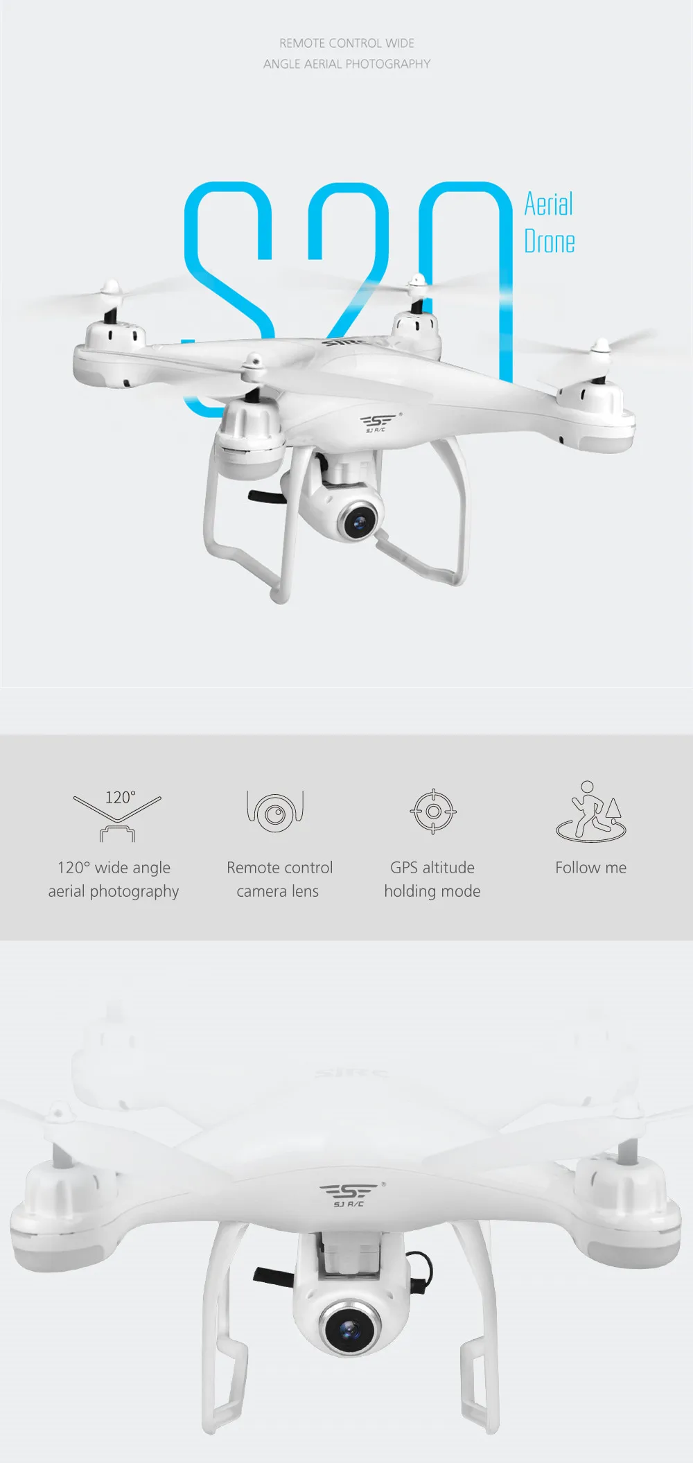 SJRC S20 PRO 5G wifi FPV двойной gps с 4K широкоугольной камерой динамическое следование Радиоуправляемый Дрон Квадрокоптер RTF