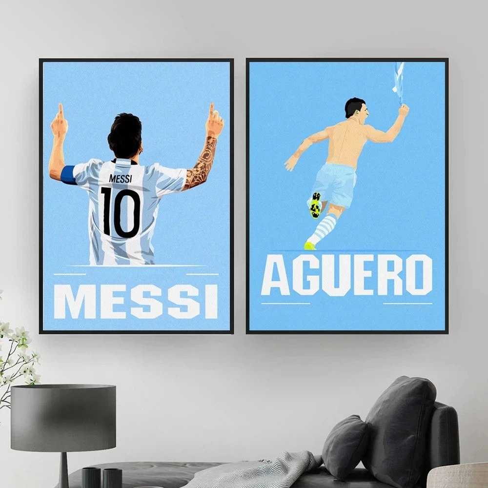 Popular Football Players Wall Art Printed on Canvas CanvasPaintArt